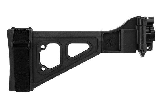 Stribog 9mm SP9A1 pistol with 30-round translucent magazine and folding arm brace from SB Tactical
